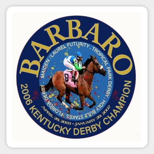 Barbaro 2006 Kentucky Derby Champion Racehorse Design Magnet